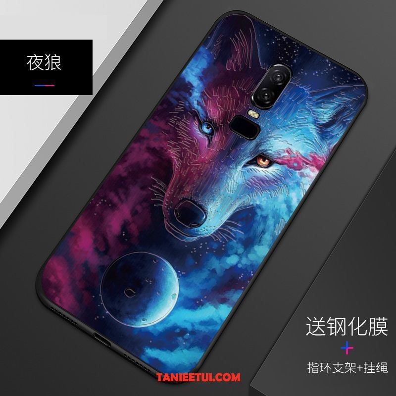 Etui Oneplus 6 Tendencja All Inclusive Relief, Obudowa Oneplus 6 Dostosowane Nubuku Czerwony