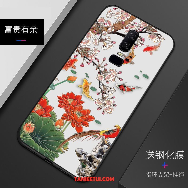 Etui Oneplus 6 Tendencja All Inclusive Relief, Obudowa Oneplus 6 Dostosowane Nubuku Czerwony