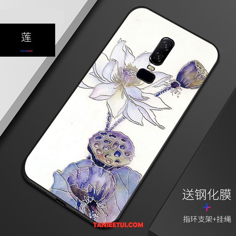 Etui Oneplus 6 Tendencja All Inclusive Relief, Obudowa Oneplus 6 Dostosowane Nubuku Czerwony