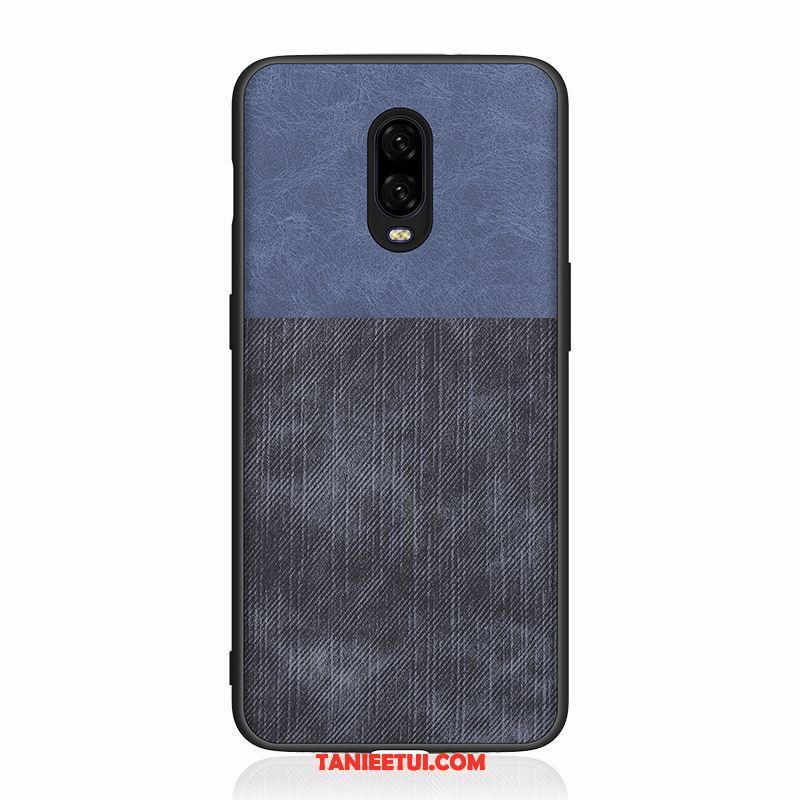 Etui Oneplus 6t Czerwony Miękki Osobowość, Futerał Oneplus 6t Ochraniacz Silikonowe Denim