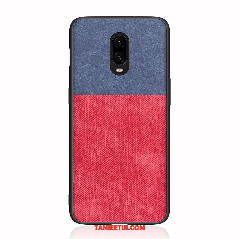 Etui Oneplus 6t Czerwony Miękki Osobowość, Futerał Oneplus 6t Ochraniacz Silikonowe Denim