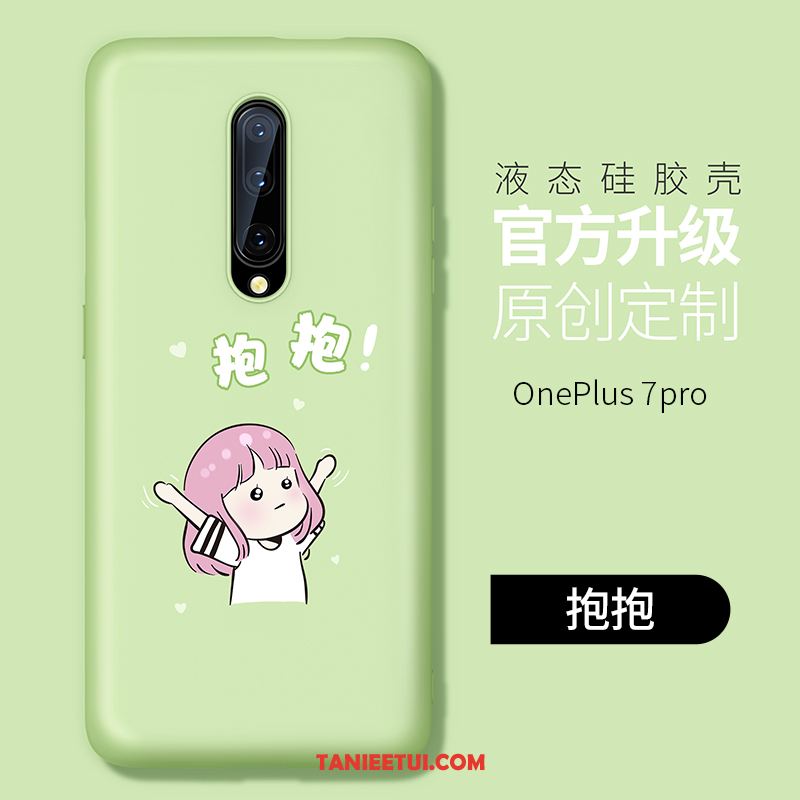 Etui Oneplus 7 Pro Nubuku Czerwony Netto Miękki, Obudowa Oneplus 7 Pro Zielony Cienkie Silikonowe