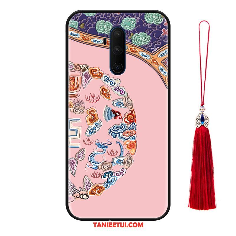 Etui Oneplus 7t Pro Niebieski Silikonowe Anti-fall, Obudowa Oneplus 7t Pro Vintage Chiński Styl Z Frędzlami