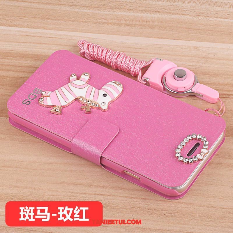 Etui Oppo A3s Anti-fall Wspornik Czerwony, Obudowa Oppo A3s Telefon Komórkowy Skórzany Futerał Klapa