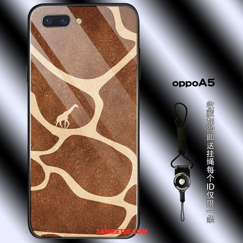 Etui Oppo A5 Piękny Zakochani Szkło, Futerał Oppo A5 Różowe Kreatywne Anti-fall