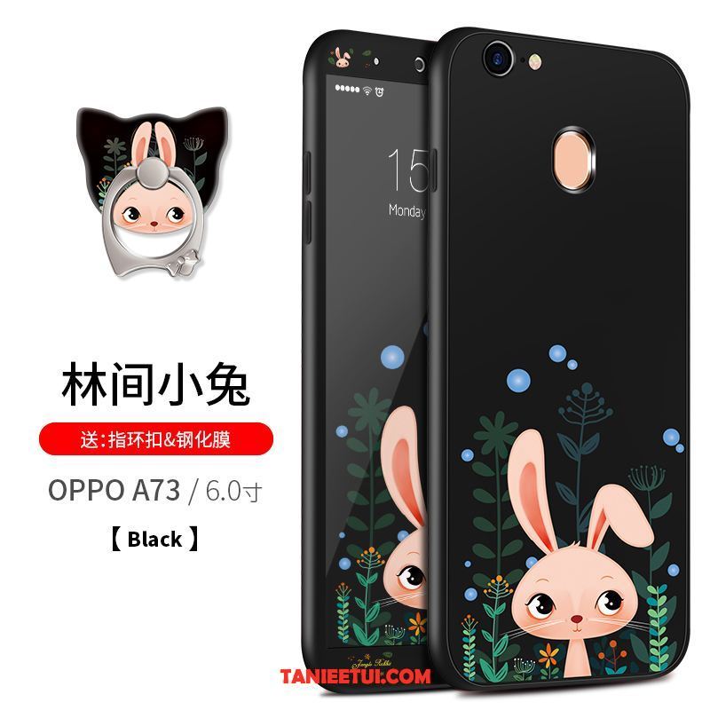 Etui Oppo A73 All Inclusive Miękki Czarny, Futerał Oppo A73 Silikonowe Anti-fall Telefon Komórkowy