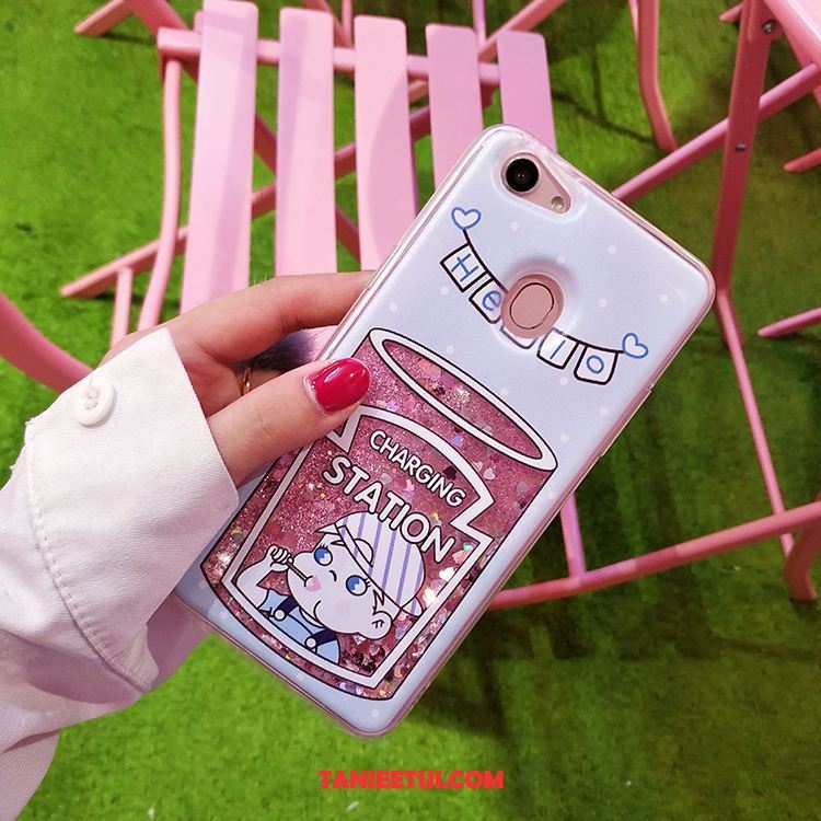 Etui Oppo A73 Czarny Tendencja All Inclusive, Pokrowce Oppo A73 Liquid Kreskówka Miękki