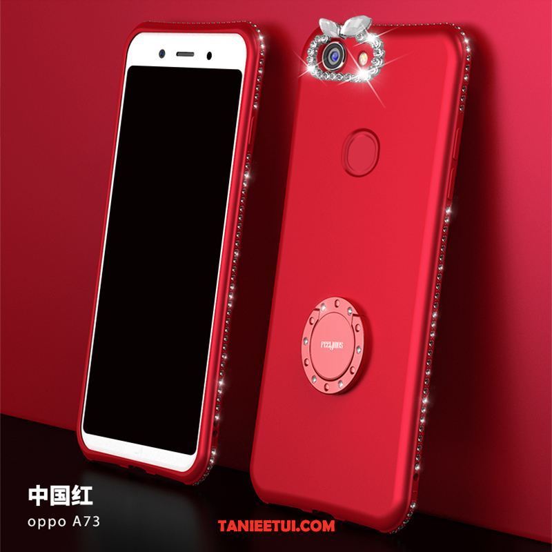Etui Oppo A73 Luksusowy Czerwony Modna Marka, Futerał Oppo A73 Miękki All Inclusive Telefon Komórkowy