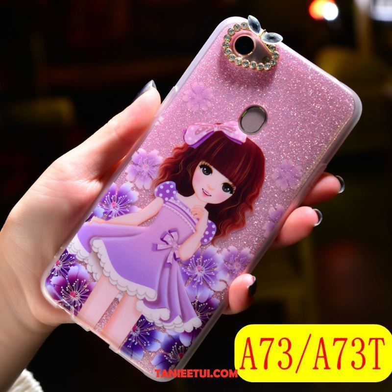 Etui Oppo A73 Tendencja Telefon Komórkowy Miękki, Obudowa Oppo A73 Różowe Rhinestone