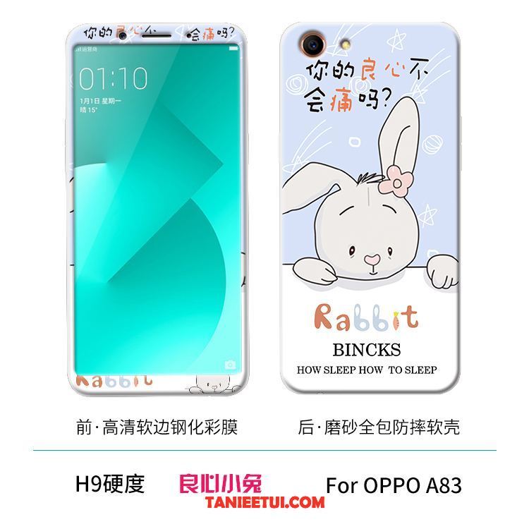 Etui Oppo A83 Silikonowe Telefon Komórkowy Biały, Futerał Oppo A83 Szkło Hartowane All Inclusive Miękki