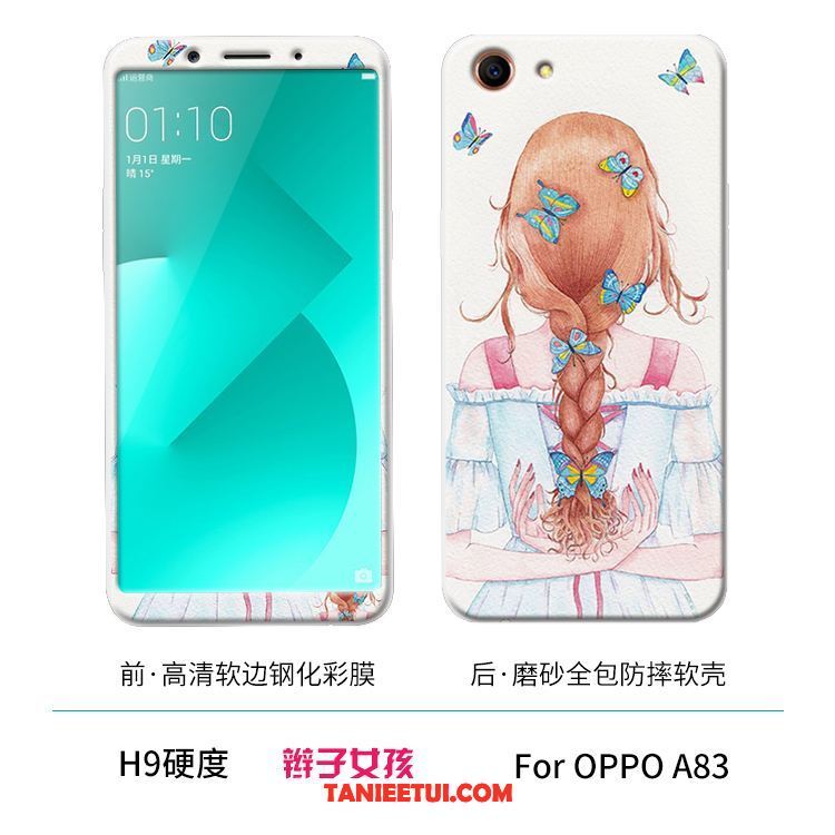 Etui Oppo A83 Silikonowe Telefon Komórkowy Biały, Futerał Oppo A83 Szkło Hartowane All Inclusive Miękki