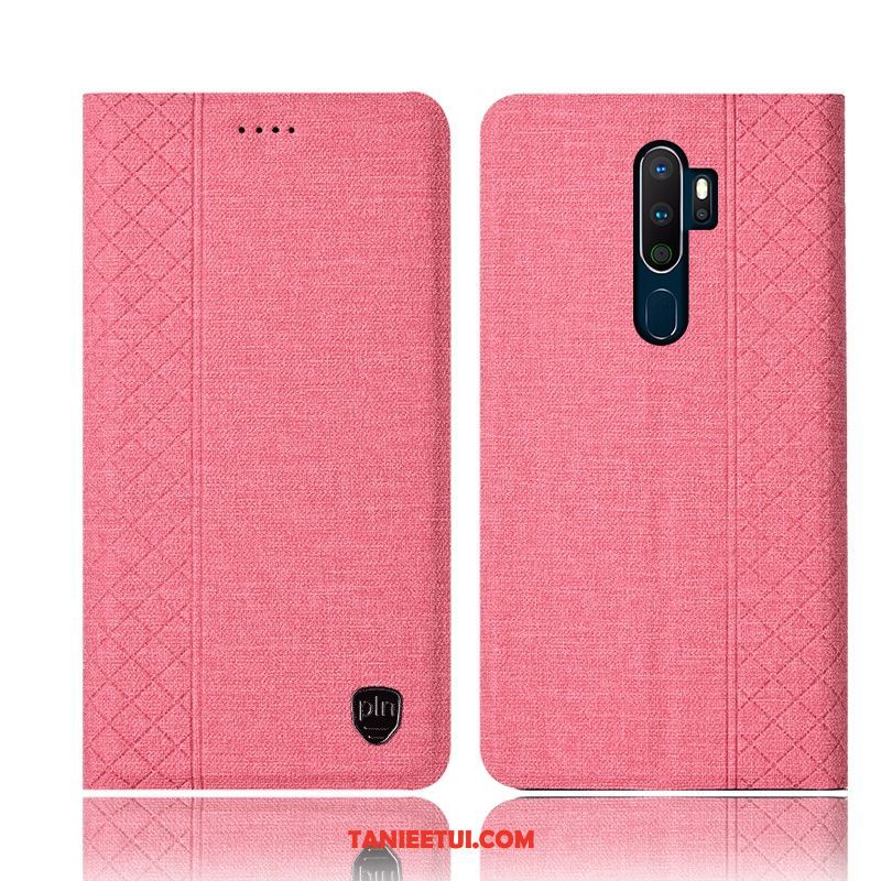 Etui Oppo A9 2020 All Inclusive Ochraniacz Anti-fall, Obudowa Oppo A9 2020 Niebieski Bawełna I Len W Kratę