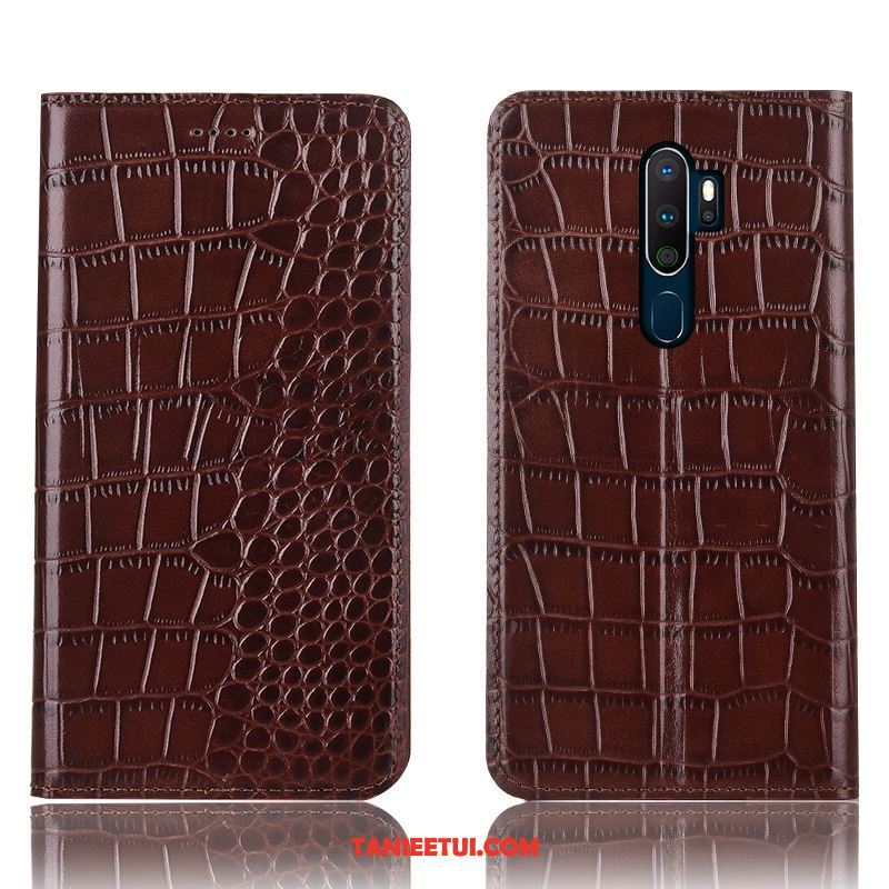 Etui Oppo A9 2020 All Inclusive Telefon Komórkowy Krokodyl, Obudowa Oppo A9 2020 Wzór Anti-fall Niebieski