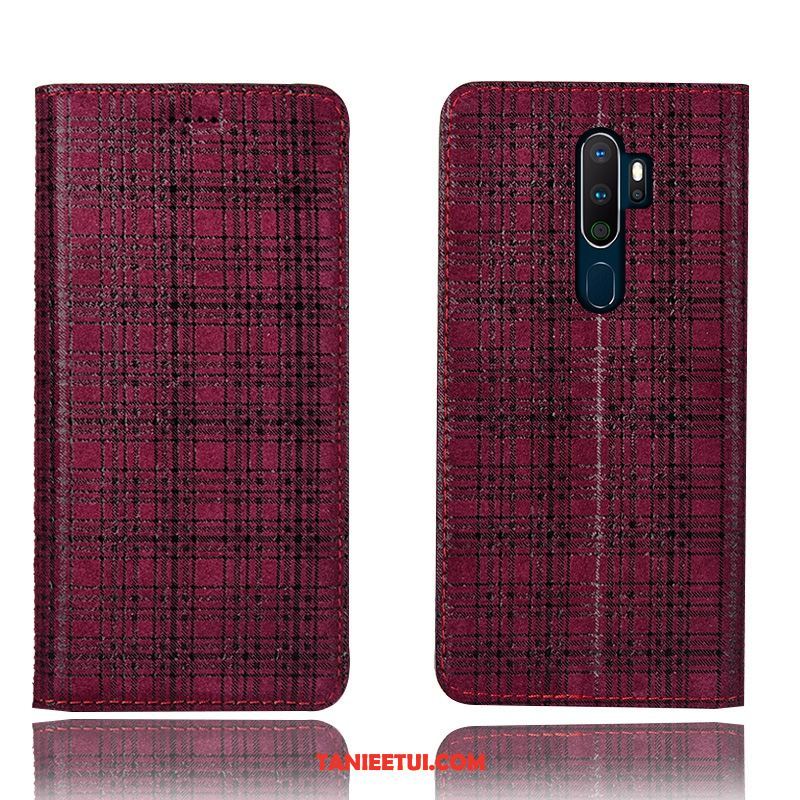 Etui Oppo A9 2020 All Inclusive Wzór Anti-fall, Obudowa Oppo A9 2020 Telefon Komórkowy Krata Aksamit