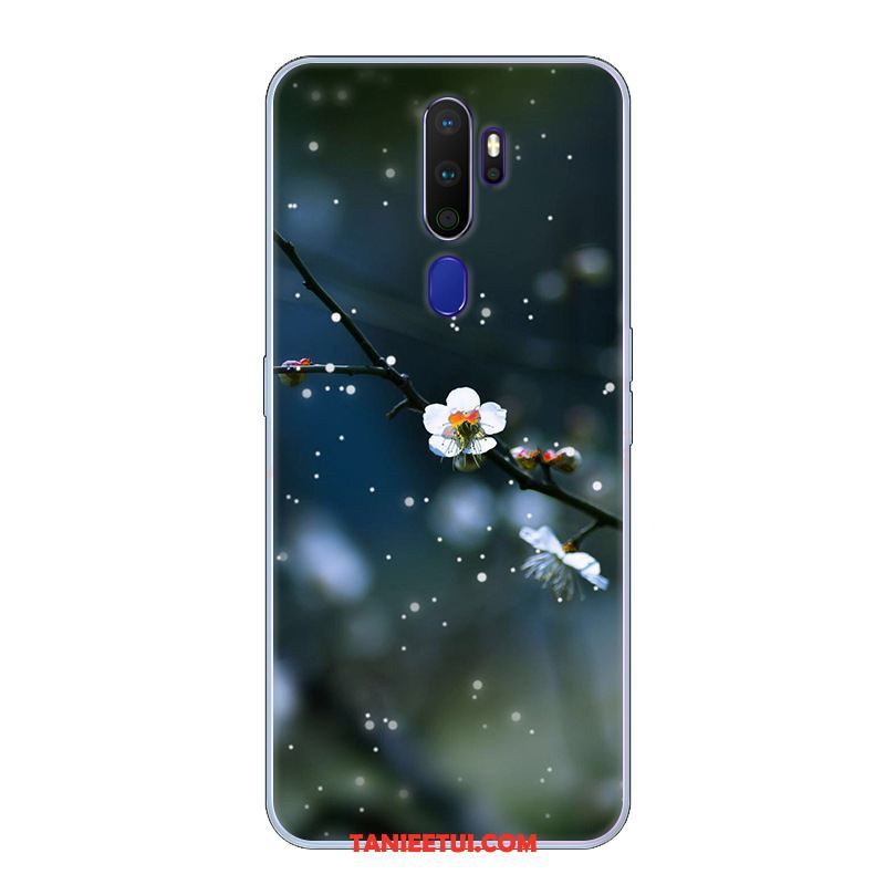 Etui Oppo A9 2020 Anti-fall Biały Miękki, Pokrowce Oppo A9 2020 Modna Marka Telefon Komórkowy Czarny