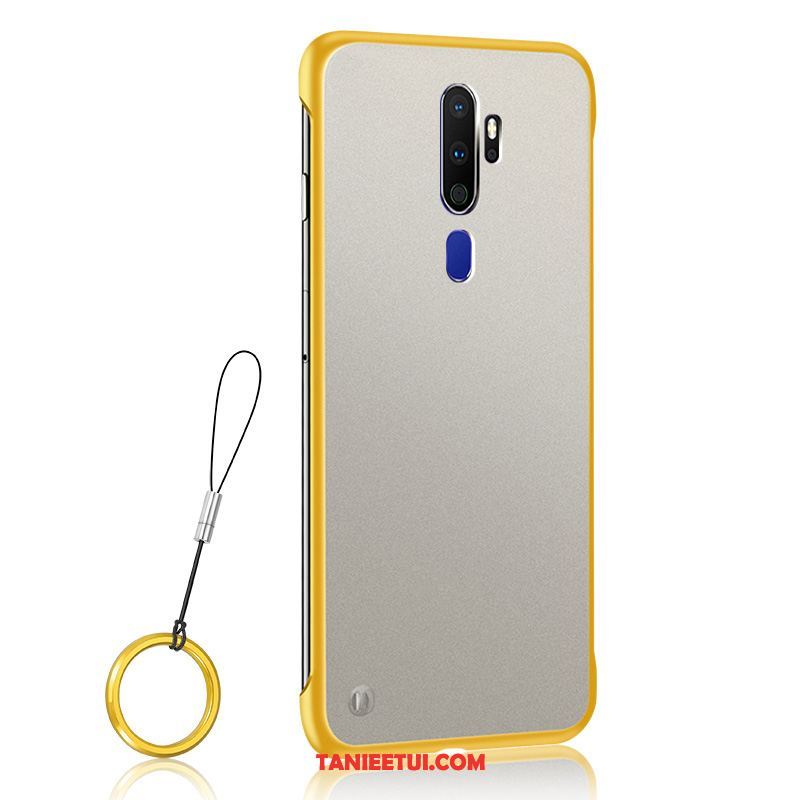 Etui Oppo A9 2020 Filmy Ring Nubuku, Futerał Oppo A9 2020 Granica Moda Czarny