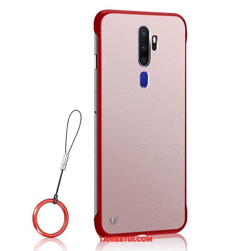 Etui Oppo A9 2020 Filmy Ring Nubuku, Futerał Oppo A9 2020 Granica Moda Czarny