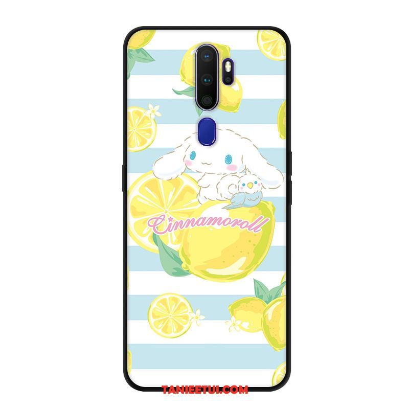 Etui Oppo A9 2020 Kreatywne Nubuku Czarny, Obudowa Oppo A9 2020 Kwiaty Miękki Czerwony Netto