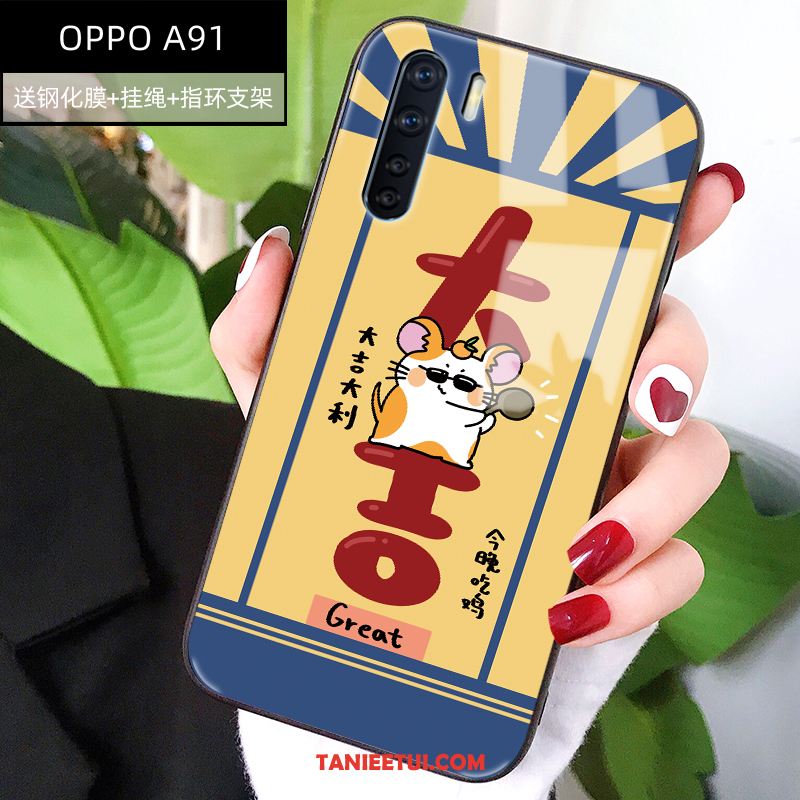 Etui Oppo A91 Kreatywne Czerwony Netto Anti-fall, Obudowa Oppo A91 Telefon Komórkowy Czerwony Osobowość