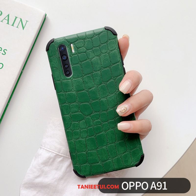 Etui Oppo A91 Moda Czerwony Netto Anti-fall, Pokrowce Oppo A91 Kreatywne Cienkie Czerwony