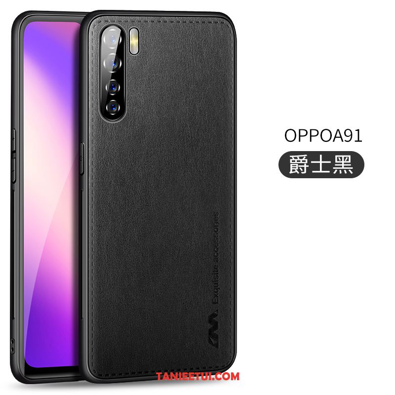 Etui Oppo A91 Proste Ochraniacz Skórzany Futerał, Obudowa Oppo A91 Czarny Telefon Komórkowy Magnetyzm Braun