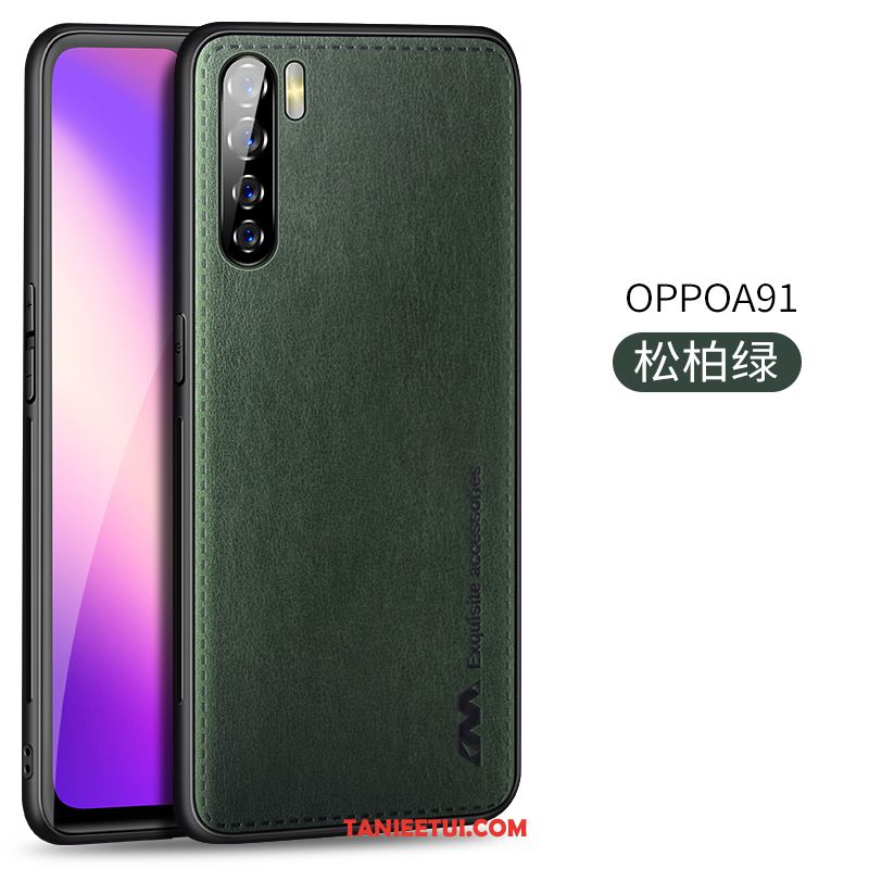 Etui Oppo A91 Proste Ochraniacz Skórzany Futerał, Obudowa Oppo A91 Czarny Telefon Komórkowy Magnetyzm Braun