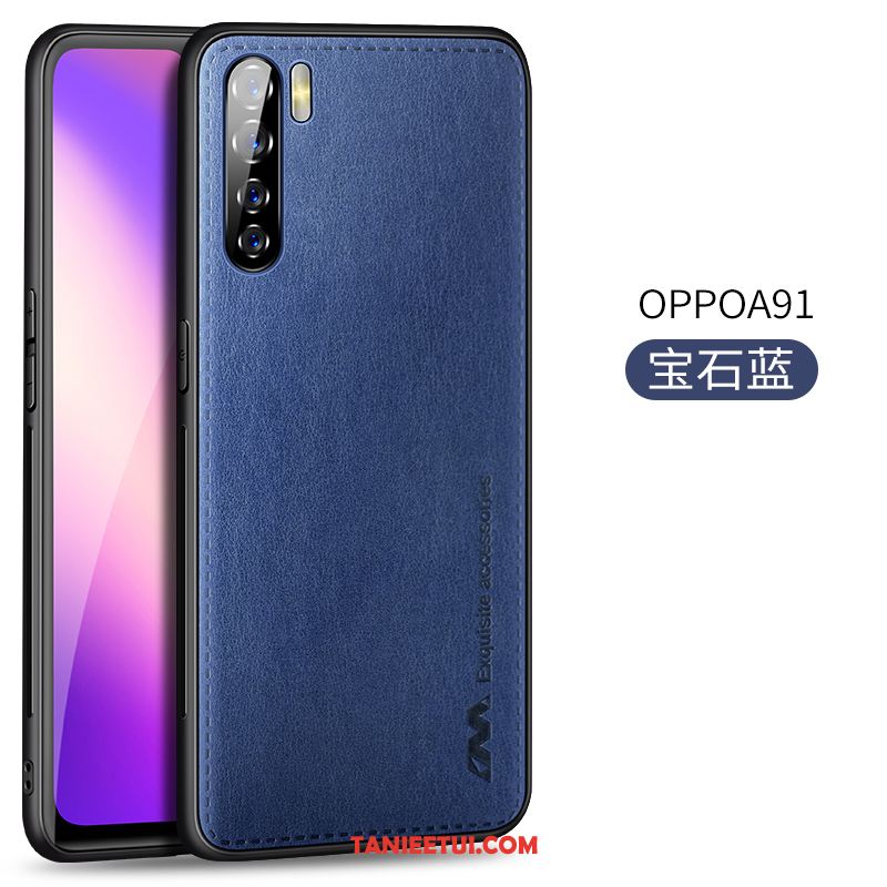 Etui Oppo A91 Proste Ochraniacz Skórzany Futerał, Obudowa Oppo A91 Czarny Telefon Komórkowy Magnetyzm Braun