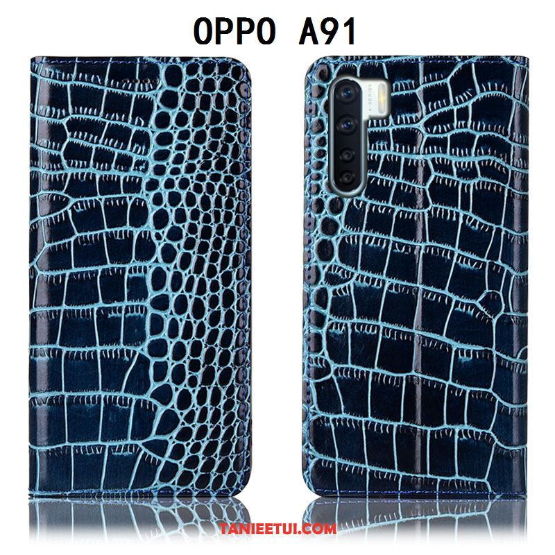 Etui Oppo A91 Skórzany Futerał All Inclusive Ochraniacz, Obudowa Oppo A91 Anti-fall Telefon Komórkowy Braun