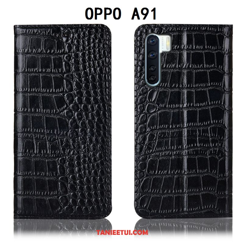 Etui Oppo A91 Skórzany Futerał All Inclusive Ochraniacz, Obudowa Oppo A91 Anti-fall Telefon Komórkowy Braun