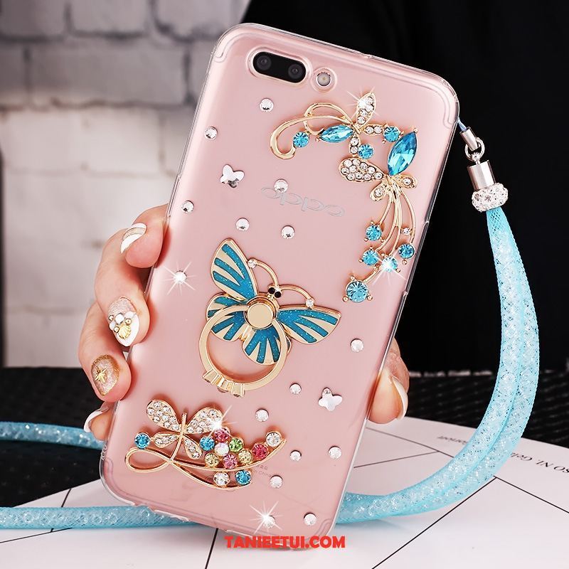 Etui Oppo Ax5 Europa Purpurowy All Inclusive, Obudowa Oppo Ax5 Rhinestone Kreatywne Ochraniacz