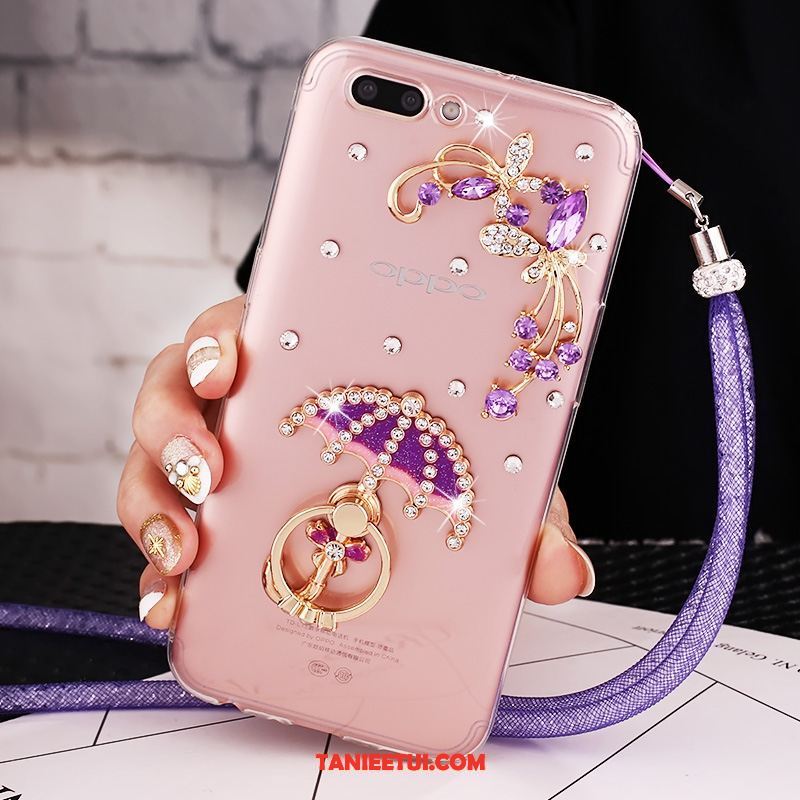 Etui Oppo Ax5 Europa Purpurowy All Inclusive, Obudowa Oppo Ax5 Rhinestone Kreatywne Ochraniacz