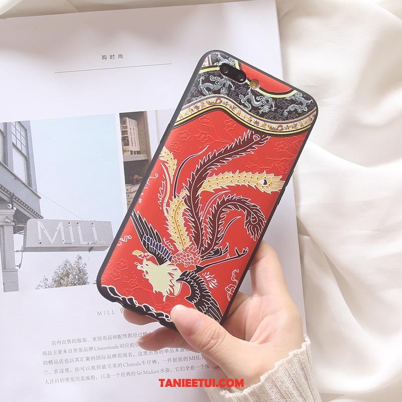 Etui Oppo Ax5 Wiszące Ozdoby Czerwony Relief, Obudowa Oppo Ax5 Telefon Komórkowy Chiński Styl Eleganckie