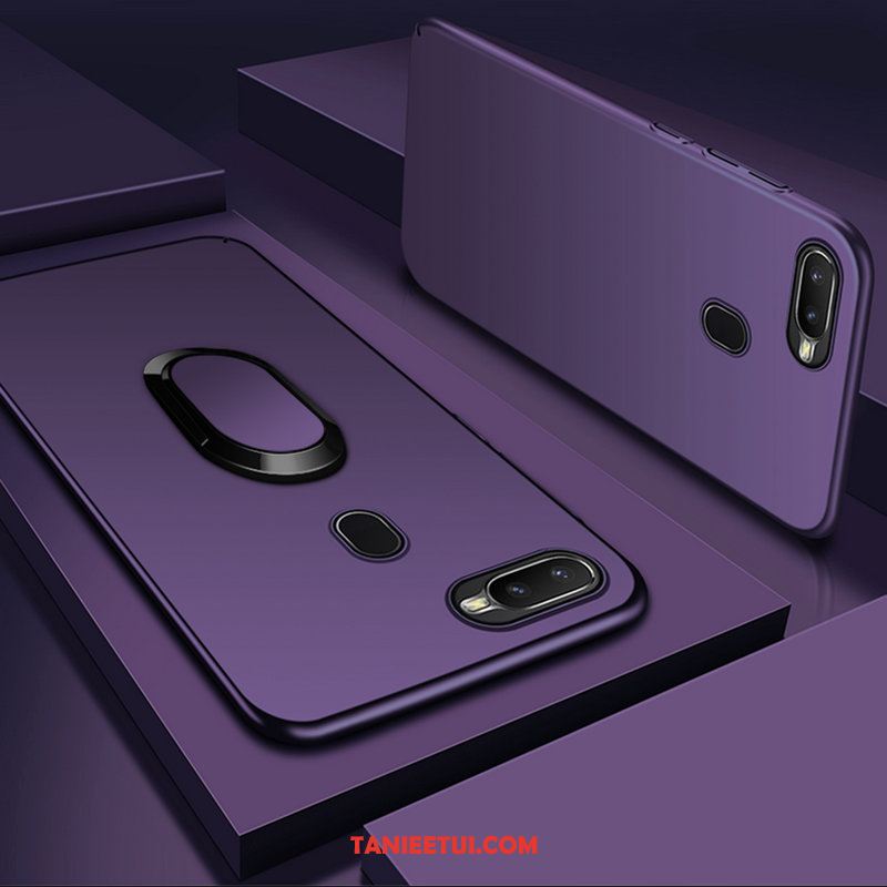 Etui Oppo Ax7 Anti-fall Nubuku Cienkie, Futerał Oppo Ax7 Niebieski Purpurowy Telefon Komórkowy