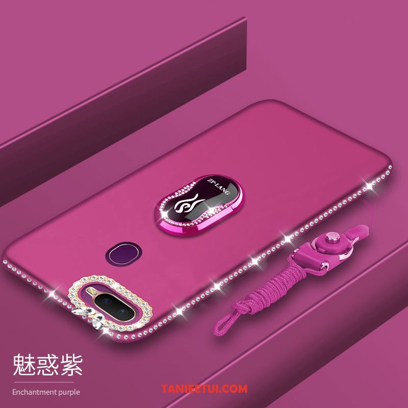 Etui Oppo Ax7 Czerwony Anti-fall Nubuku, Futerał Oppo Ax7 All Inclusive Cienkie Nowy