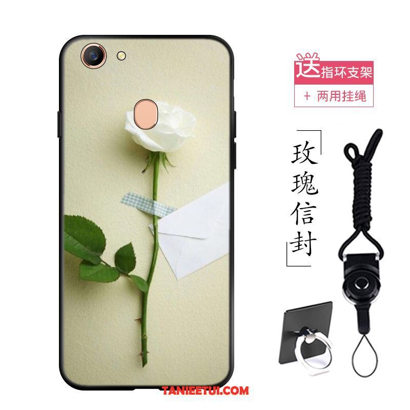 Etui Oppo F5 Silikonowe Tendencja Kreatywne, Obudowa Oppo F5 Nubuku Różowy Biały