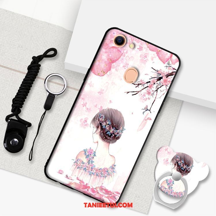 Etui Oppo F5 Youth Biały Wiszące Ozdoby Miękki, Futerał Oppo F5 Youth Ochraniacz Telefon Komórkowy Kreskówka