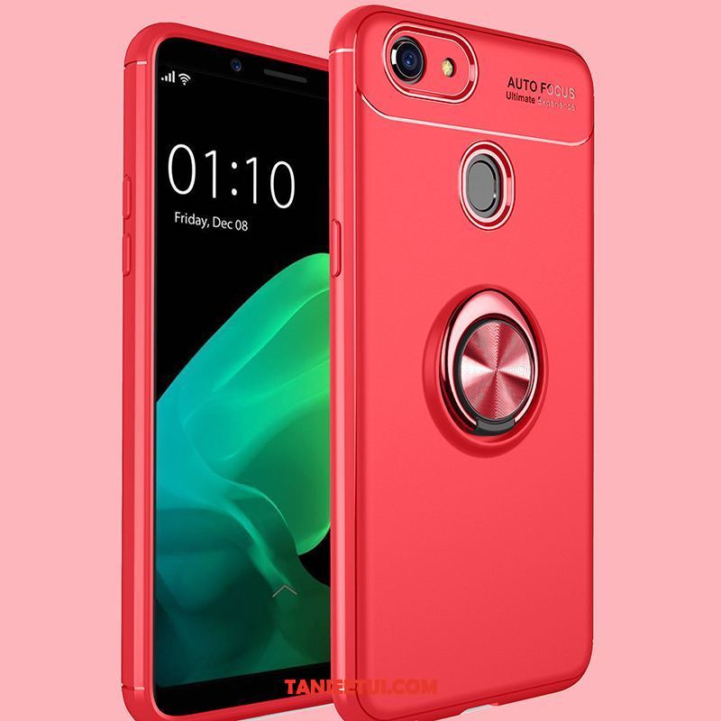 Etui Oppo F7 Anti-fall Silikonowe Miękki, Obudowa Oppo F7 Czerwony Ring Ochraniacz