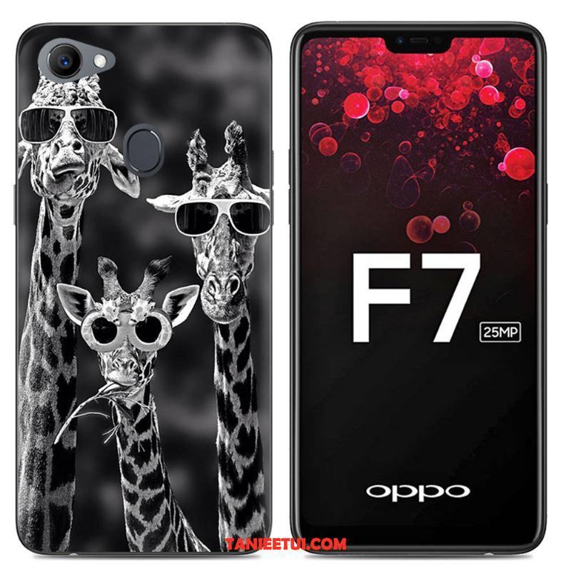 Etui Oppo F7 Kreatywne Czarny Anti-fall, Pokrowce Oppo F7 Miękki Proste Ochraniacz