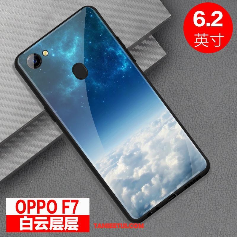 Etui Oppo F7 Szkło All Inclusive Czerwony, Obudowa Oppo F7 Osobowość Lustro Anti-fall