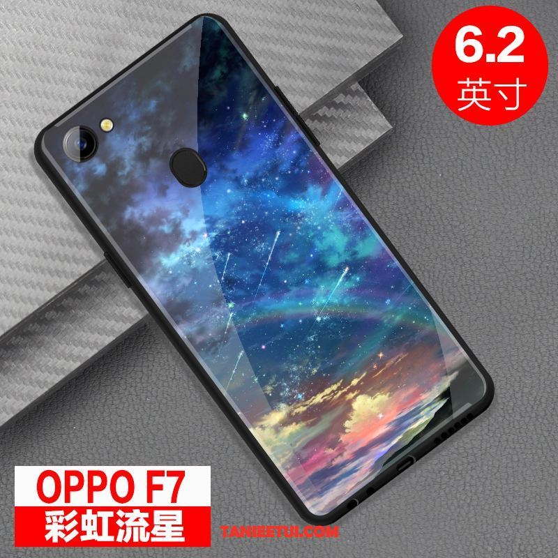 Etui Oppo F7 Szkło All Inclusive Czerwony, Obudowa Oppo F7 Osobowość Lustro Anti-fall