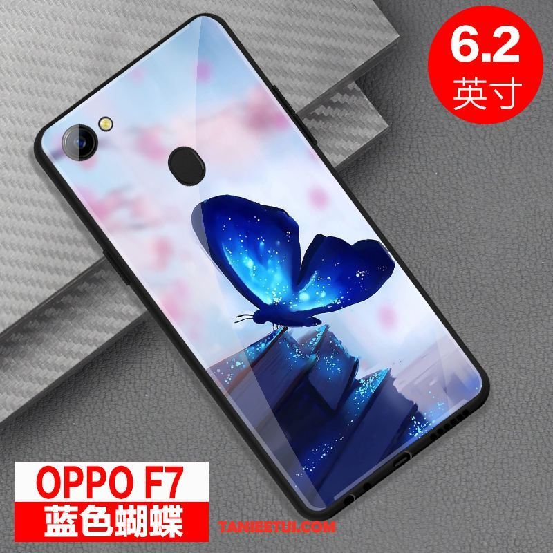 Etui Oppo F7 Szkło All Inclusive Czerwony, Obudowa Oppo F7 Osobowość Lustro Anti-fall