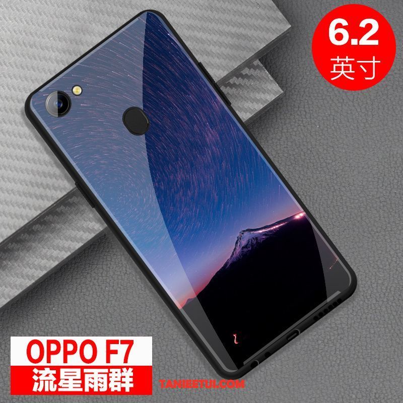 Etui Oppo F7 Szkło All Inclusive Czerwony, Obudowa Oppo F7 Osobowość Lustro Anti-fall