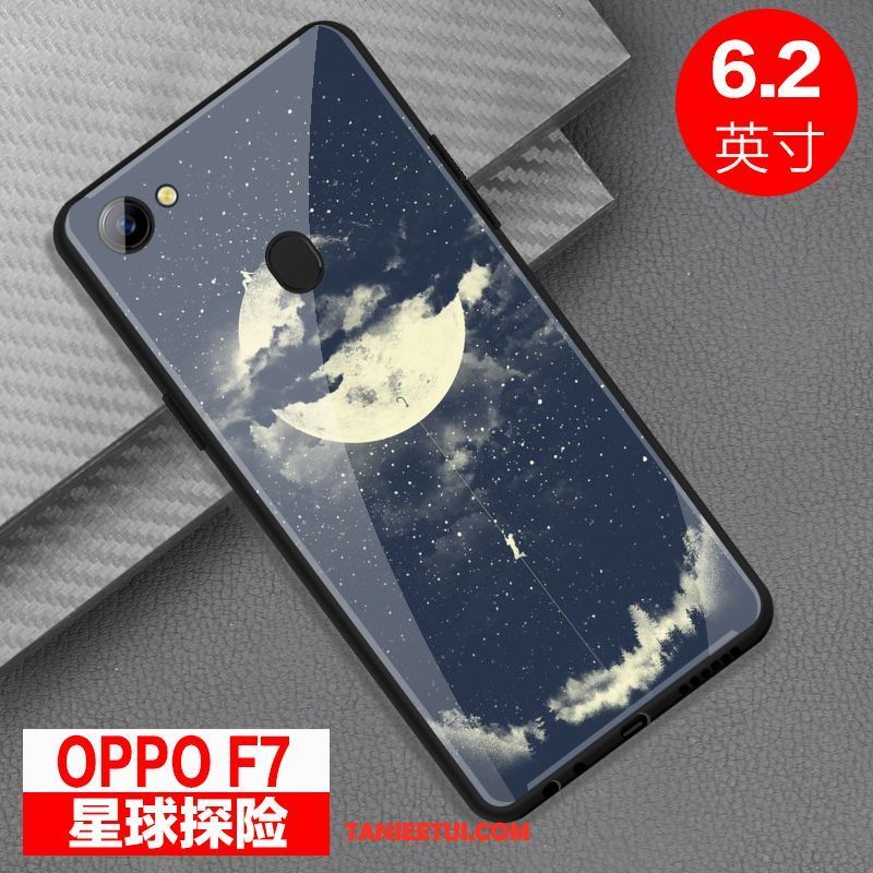 Etui Oppo F7 Szkło All Inclusive Czerwony, Obudowa Oppo F7 Osobowość Lustro Anti-fall