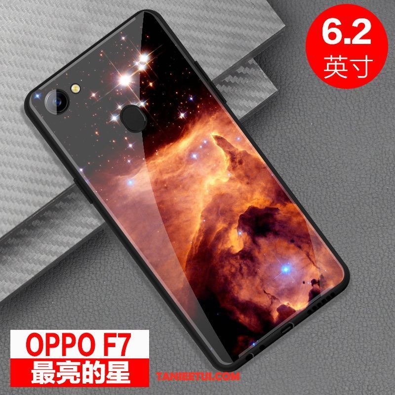 Etui Oppo F7 Szkło All Inclusive Czerwony, Obudowa Oppo F7 Osobowość Lustro Anti-fall