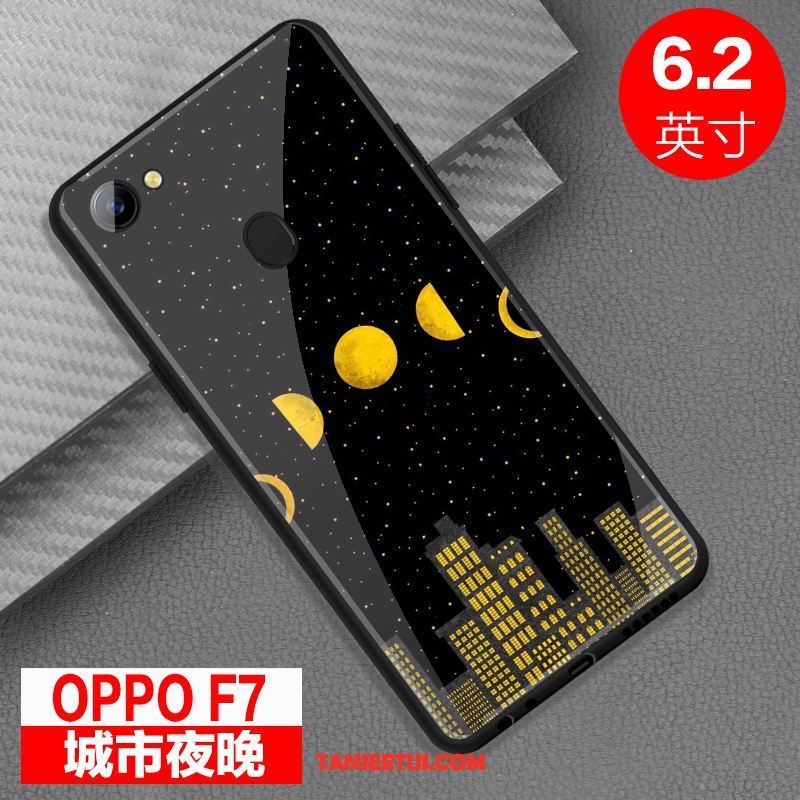 Etui Oppo F7 Szkło All Inclusive Czerwony, Obudowa Oppo F7 Osobowość Lustro Anti-fall