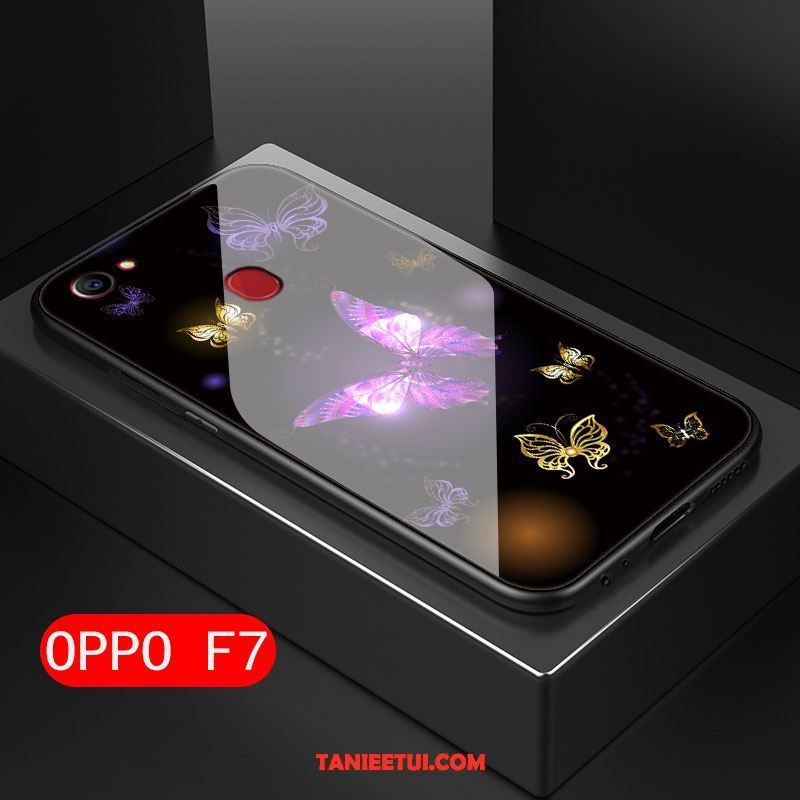 Etui Oppo F7 Trudno Ochraniacz Osobowość, Futerał Oppo F7 Anti-fall Czarny Szkło