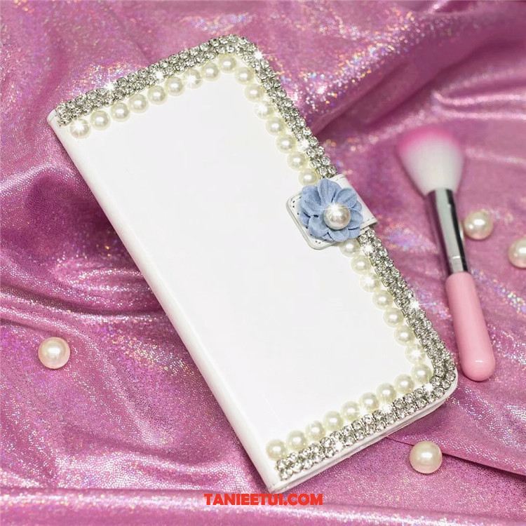 Etui Oppo F7 Youth Biały Anti-fall Ochraniacz, Pokrowce Oppo F7 Youth Wspornik Rhinestone Klapa