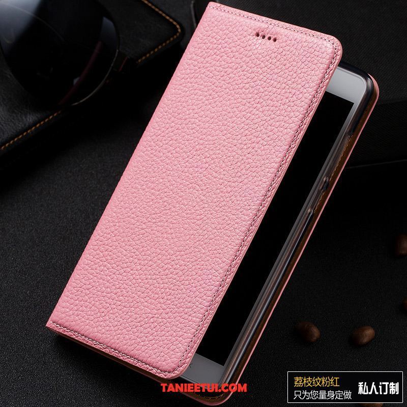 Etui Oppo F7 Youth Prawdziwa Skóra Telefon Komórkowy Skórzany Futerał, Pokrowce Oppo F7 Youth Ochraniacz Niebieski Litchi