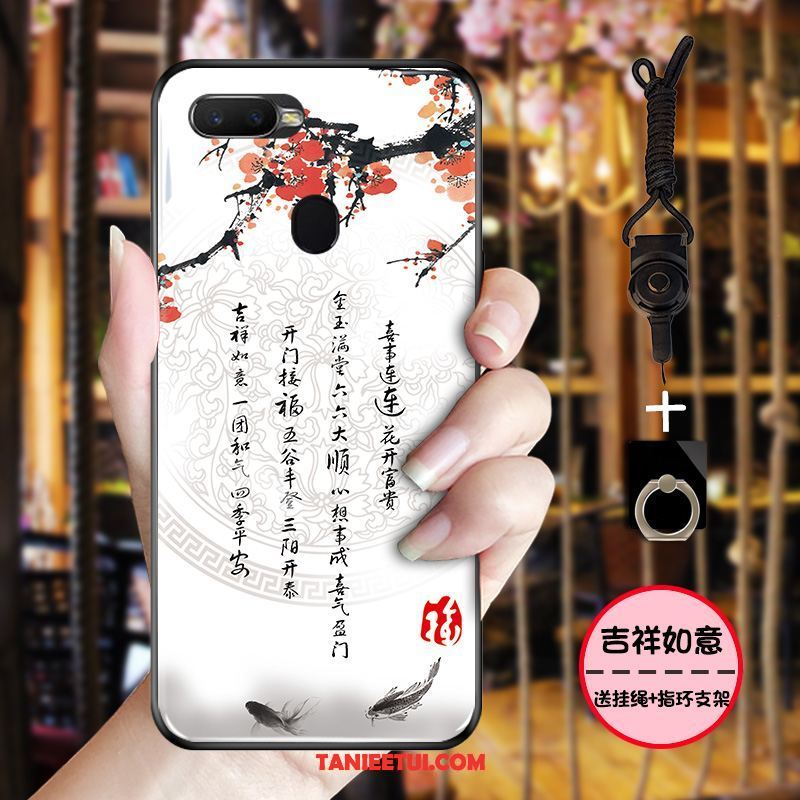 Etui Oppo F9 Chiński Styl Proste Różowy, Futerał Oppo F9 Nubuku Telefon Komórkowy Ochraniacz