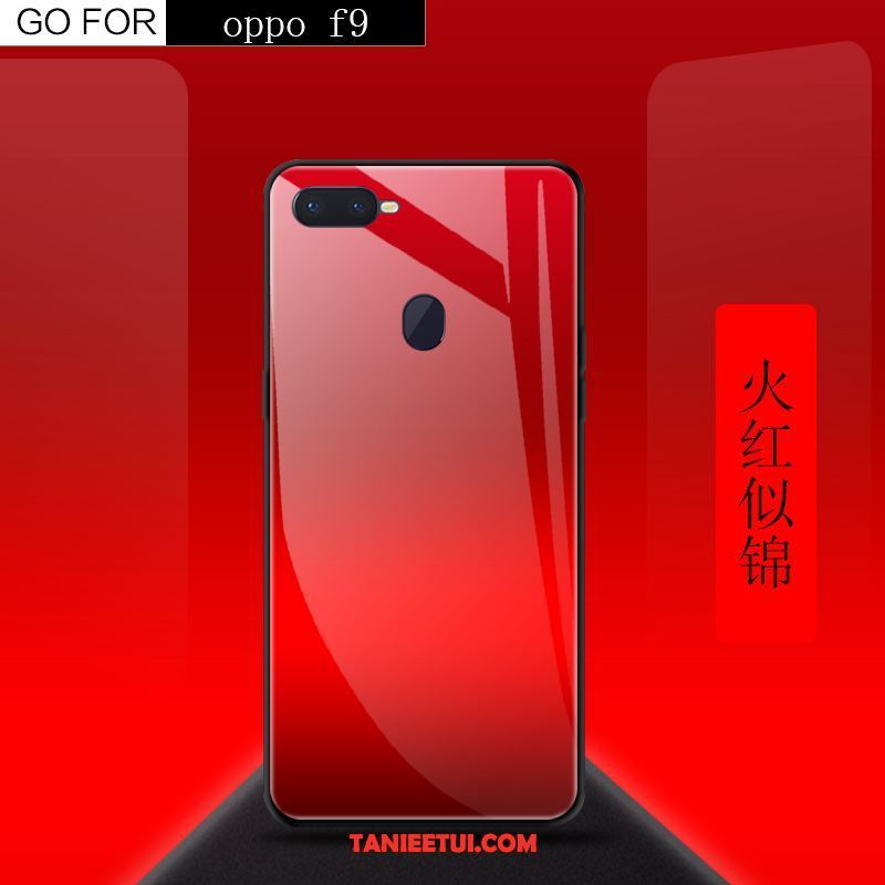 Etui Oppo F9 Kreatywne Anti-fall Szkło Hartowane, Obudowa Oppo F9 Niebieski Telefon Komórkowy